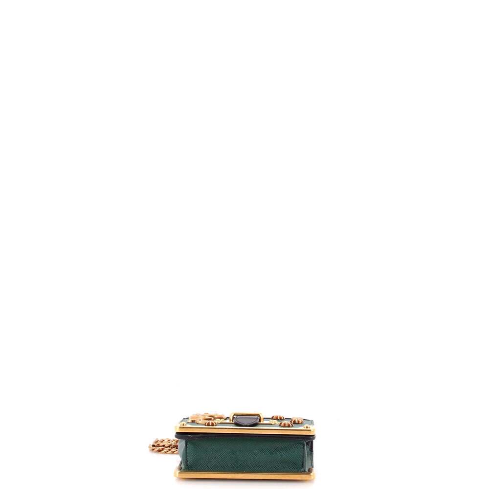 Prada Cahier Crossbody Bag Embellished #269581P10B - Picture 4 of 6